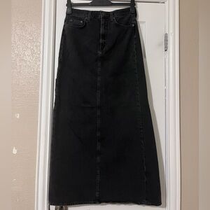 COS Denim Maxi Carpenter Skirt